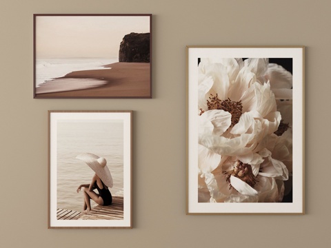  现代挂画 装饰画 相框 画框3d模型 