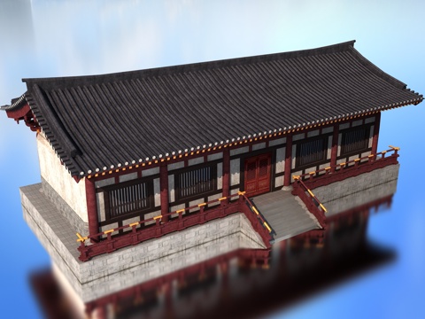  古建宫殿偏殿3d模型 