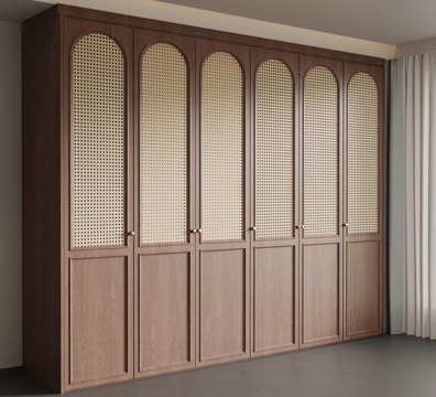 中古风衣柜 成品衣柜su模型