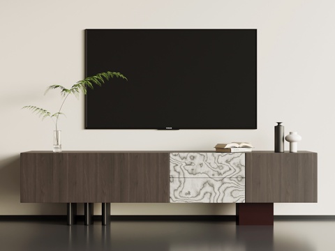  现代意式电视柜3d模型 