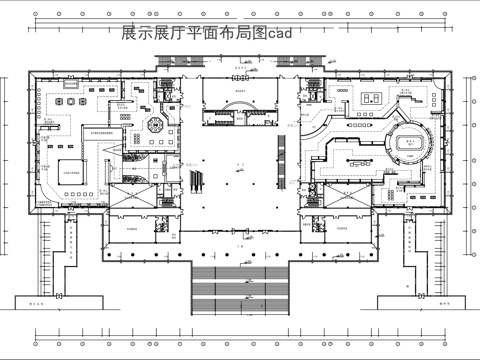 文物展厅平面图 陶器展厅平面图cad施工图