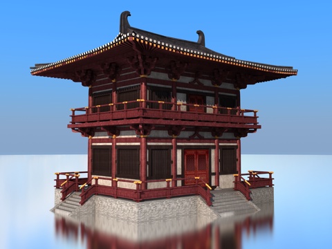  古代宫殿3d模型 