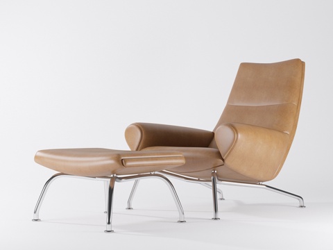  休闲椅脚凳3d模型 