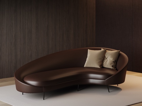  现代意式贵妃椅 沙发su模型 