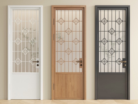  法式单开门 平开门 厨卫门3d模型 