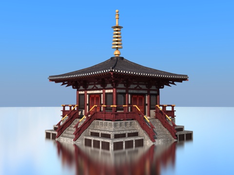  古代宫殿3d模型 