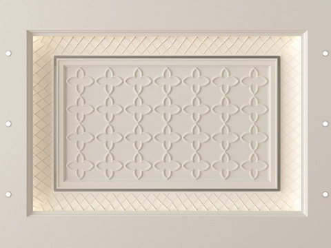  欧式天花吊顶3d模型 