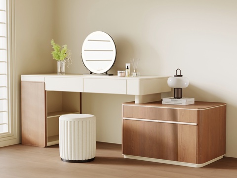 现代中古梳妆台su模型