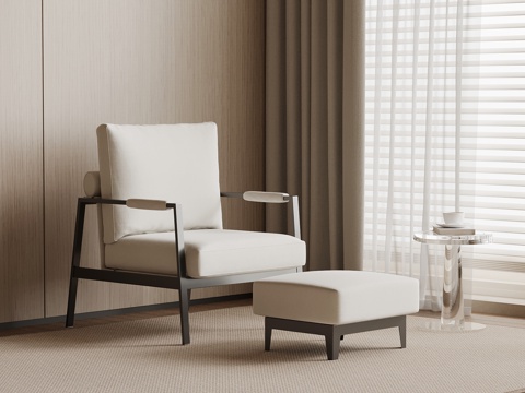  现代躺椅 休闲椅su模型 