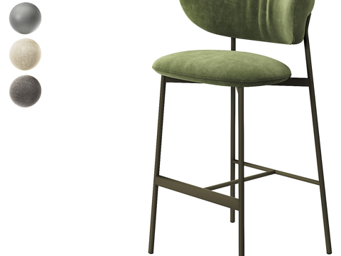  现代简约吧凳 吧椅 休闲吧凳 凳子3d模型 