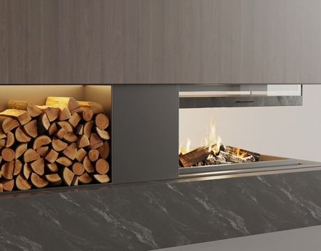  现代壁炉 火炉3d模型 