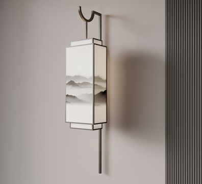  新中式壁灯 禅意壁灯3d模型 