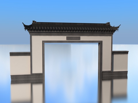  中式牌坊3d模型 