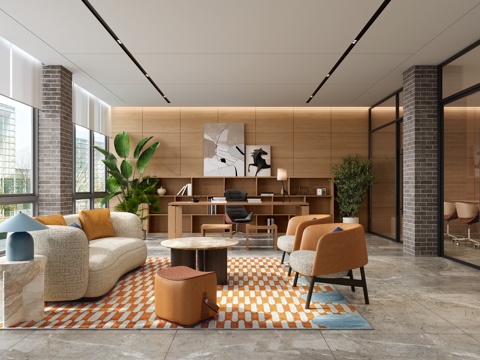  经理办公室3d模型 