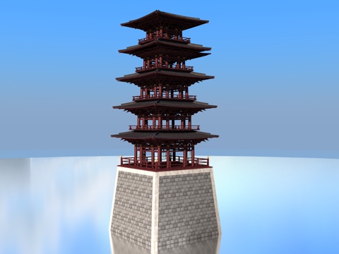  古代塔楼3d模型 