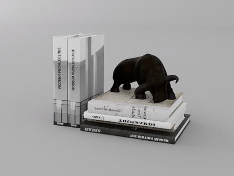  摆件组合su模型 