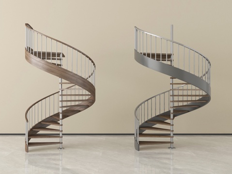 现代楼梯 旋转楼梯 异形楼梯su模型