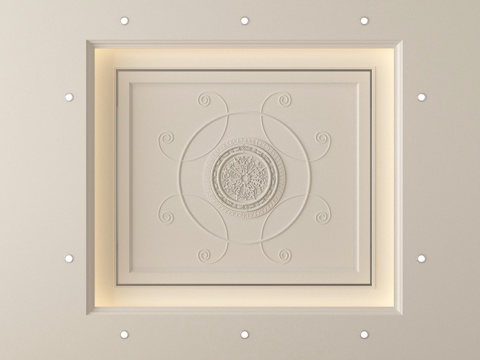  欧式天花吊顶3d模型 