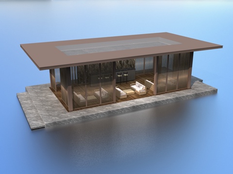  新中式景观亭子3d模型 