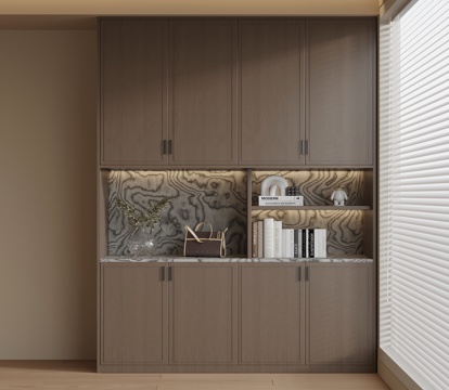  现代意式玄关柜 鞋柜3d模型 