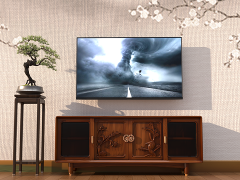  宋氏电视柜3d模型 