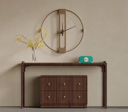 新中式玄关柜 端景柜su模型