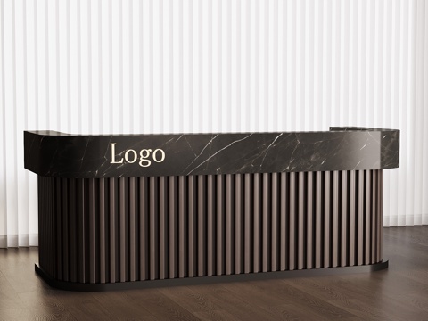  现代意式接待台 前台3d模型 