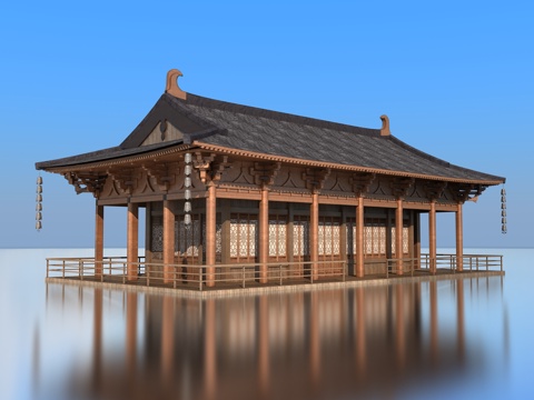  古代建筑3d模型 