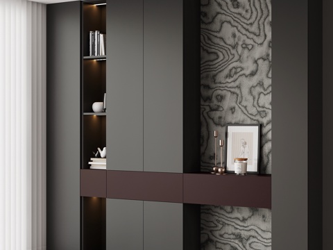  现代意式玄关柜 鞋柜3d模型 