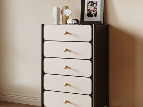  法式复古边柜 装饰柜3d模型 