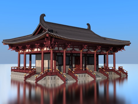  古代宫殿3d模型 