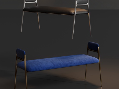  床尾凳条凳子3d模型 