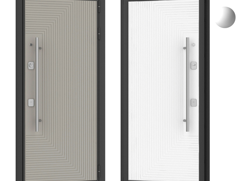  现代简约入户门 卧室门 防盗门3d模型 