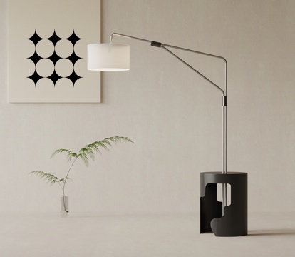  现代意式落地灯 金属落地灯3d模型 