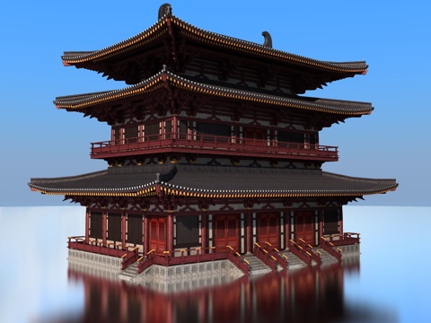  古代宫殿3d模型 