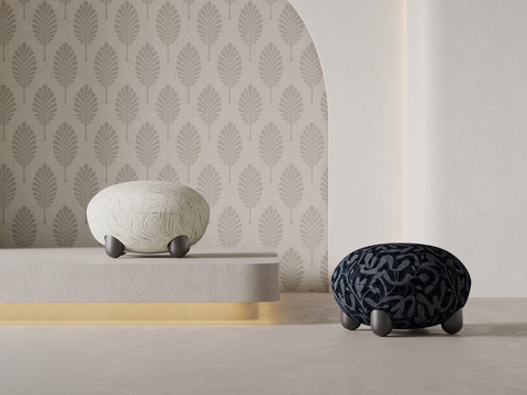  现代沙发凳 换鞋凳su模型 