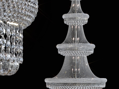  帝王系列水晶吊灯3d模型 