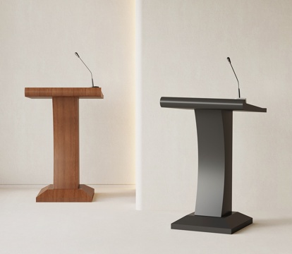 现代中古讲台su模型