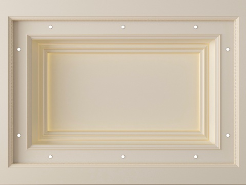 法式天花吊顶su模型