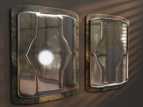 现代墙饰挂件su模型