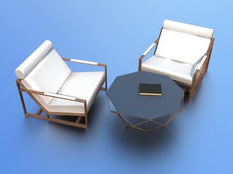  现代户外沙发3d模型 