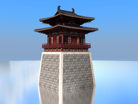  古建塔楼3d模型 