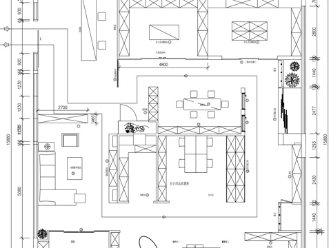 家具展厅平面图cad施工图