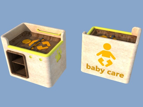  儿童区域婴儿换洗3d模型 