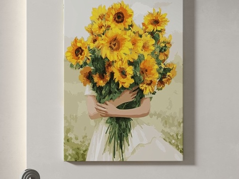  现代，奶油，轻奢，装饰画3d模型 