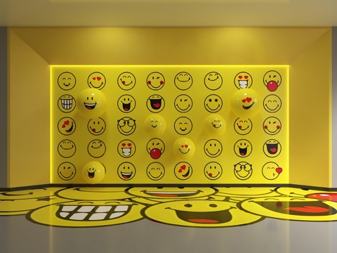  表情包墙 互动墙 心情墙 美陈墙面 网红打卡墙 儿童互动墙3d模型 