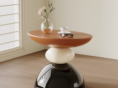  现代边几 简约彩色边几3d模型 