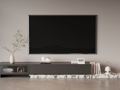  现代意式电视柜 边柜3d模型 