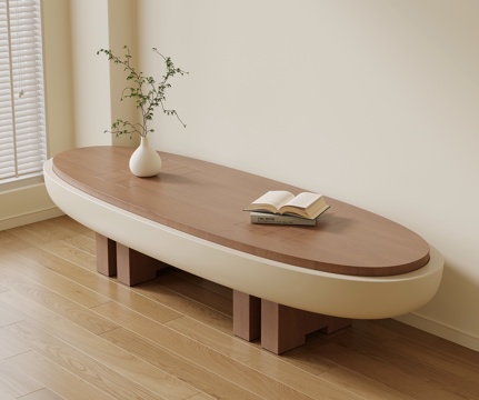  中古风长凳 换鞋凳3d模型 