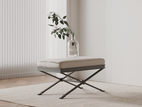  现代沙发凳 换鞋凳 折叠凳su模型 